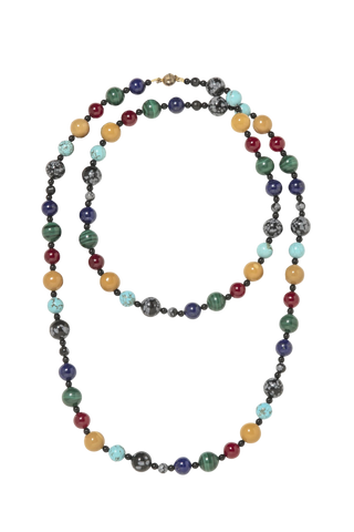 Jennifer Behr x Julia Berolzheimer Tatiana Necklace, Onyx Multi