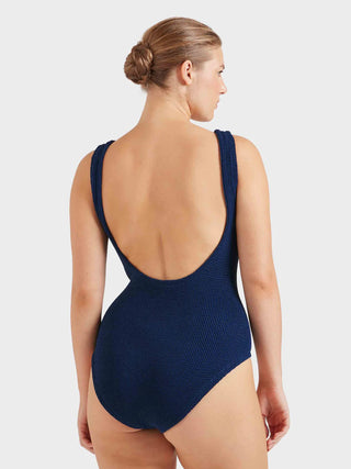 Hunza G Coverage Square Neck Swimsuit, Navy
