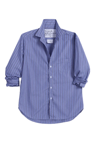 Frank & Eileen Relaxed Button-Up Shirt, Multi Blue Stripe