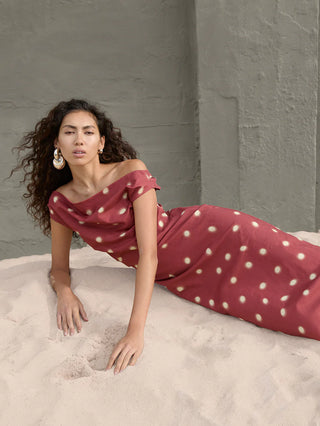 Kivari Saro Midi Dress, Brick
