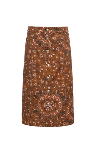 Cara Cara Juniper Midi Skirt, Bandana Camel
