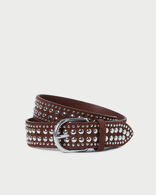 Loeffler Randall Isaac Studded Belt, Espresso