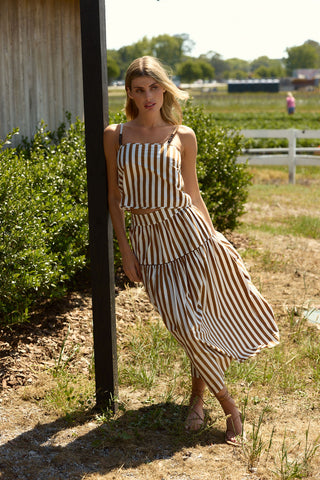 Olivia by Livro Carter Top, Tuck Stripes