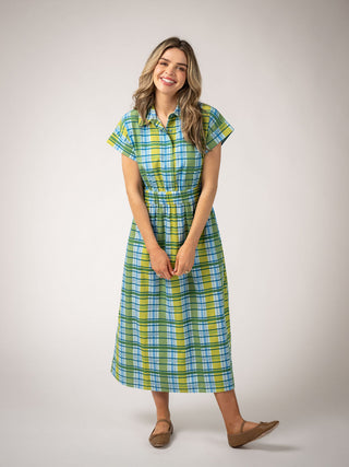Beau & Ro Lisa Dress, Mystic Plaid