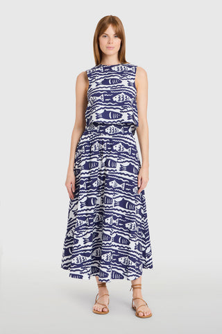 Livro Pavilion Skirt, Fish Print