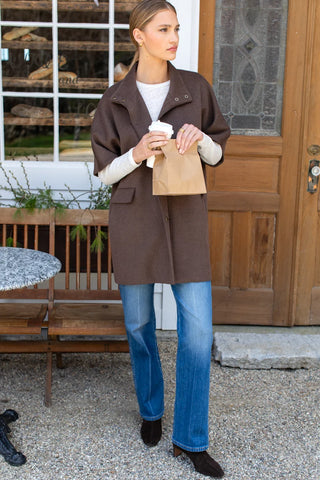 Emerson Fry Layering Jacket, Bitter Chocolate Wool Cashmere