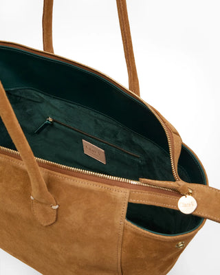 Clare V. Beatrice Bag, Caramel Suede