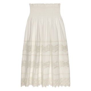 The Great The Rosette Crochet Canary Skirt, Cream
