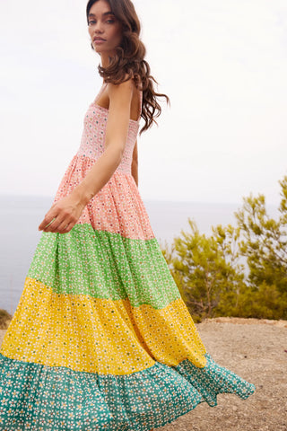Oliphant Smocked Back Maxi, Aster Pink