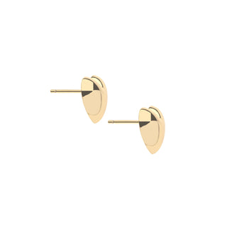 Jane Win LOVE Tender Heart Stud Earrings, Gold