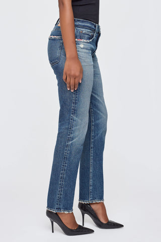 Moussy Vintage MV Ensley Slim Straight, Blue