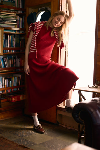 OBL Gerty Skirt, Crimson
