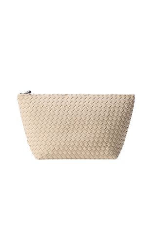 Naghedi Portofino Large Cosmetic Pouch, Ecru