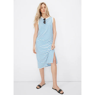 Kule The Tank Dress, White Royal Blue