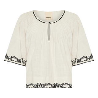 Ilio Nema Calliope Top, White and Black