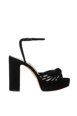 Loeffler Randall Rivka Leather Knot Platform Sandal, Black