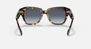Ray-Ban State Street Yellow Havana Sunglasses, Light Blue Gradient