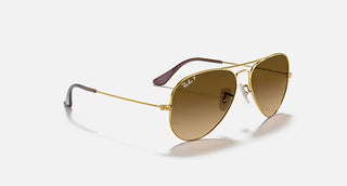 Ray-Ban Large Aviator Sunglasses, Brown Gradient