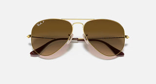 Ray-Ban Large Aviator Sunglasses, Brown Gradient
