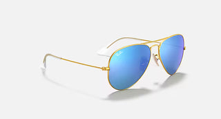 Ray-Ban Large Aviator Sunglasses, Matte Blue Mirror
