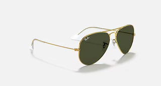 Ray-Ban Large Aviator Sunglasses, Green Metal