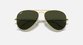 Ray-Ban Large Aviator Sunglasses, Green Metal