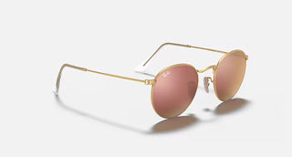 Ray-Ban Round Metal Matte Arista Sunglasses, Light Brown Mirror