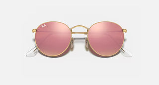 Ray-Ban Round Metal Matte Arista Sunglasses, Light Brown Mirror