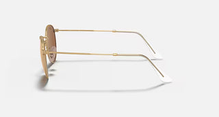 Ray-Ban Round Metal Matte Arista Sunglasses, Light Brown Mirror