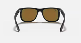 Ray-Ban Justin Sunglasses, Rubber Black Red Mirror
