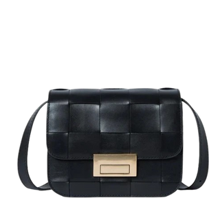 Loeffler Randall Desi Crossbody with Lock Hardware, Black