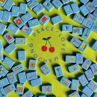 Mod Mahjong Tiles, French Blue