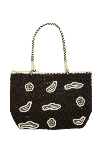 Clare V. Multi Applique Lete Tote, Chocolate