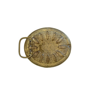 TS Christina Greene Turquoise & Brass Concho Belt Buckle