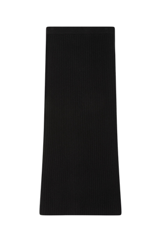 White & Warren Cashmere Skirt, Black
