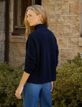 Frank & Eileen Montecito Turtleneck Sweater, Marine