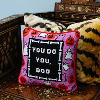 Furbish Studio Needlepoint Pillow, You Do You Boo