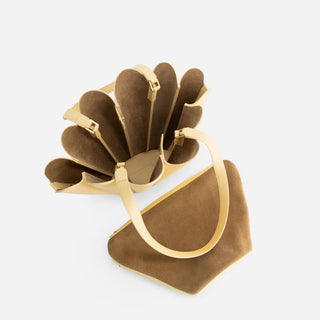 Mlouye Mini Seashell Tote, Butter