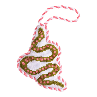 Furbish Studio Needlepoint Ornament, Snake
