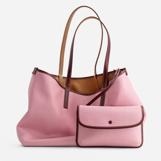 Mlouye M Tote, Tan & Pink