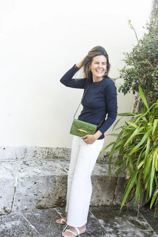 Pamela Munson The Jackie Crossbody Clutch, Moss