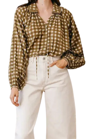 Sunshine Tienda Willa Top, Painted Gingham