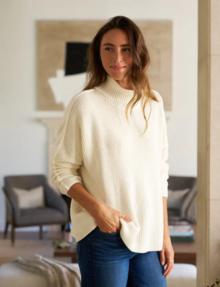 Frank & Eileen Montecito Turtleneck Sweater, Ivory