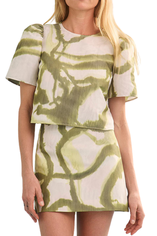 Hunter Bell Olivia Top, Seabreeze Ikat Green