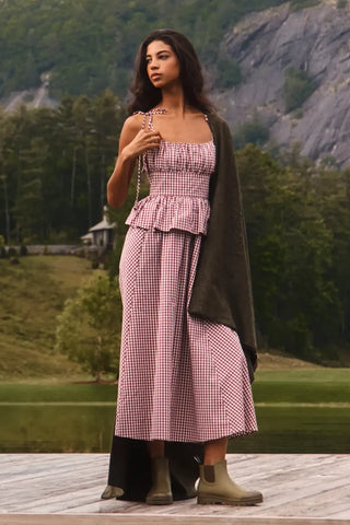 TS Hunter Bell Betsy Dress, Cotswold Check Rust