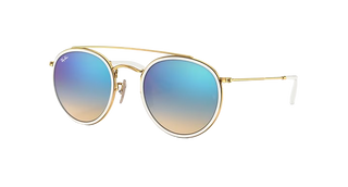 Ray-Ban Arista Sunglasses, Brown Gradient Blue Mirror