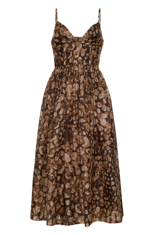 Cara Cara Miro Midi Dress, Galets Brown
