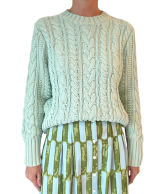 Livro Cable Crewneck Sweater, Mist
