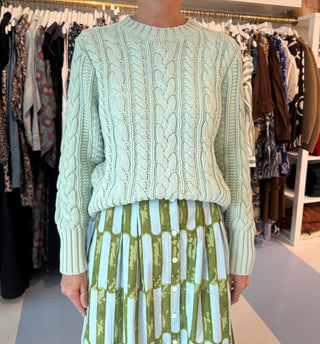 Livro Cable Crewneck Sweater, Mist