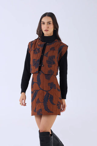 Beyond by Vera Lennon Skirt, Noir Bloom Brown